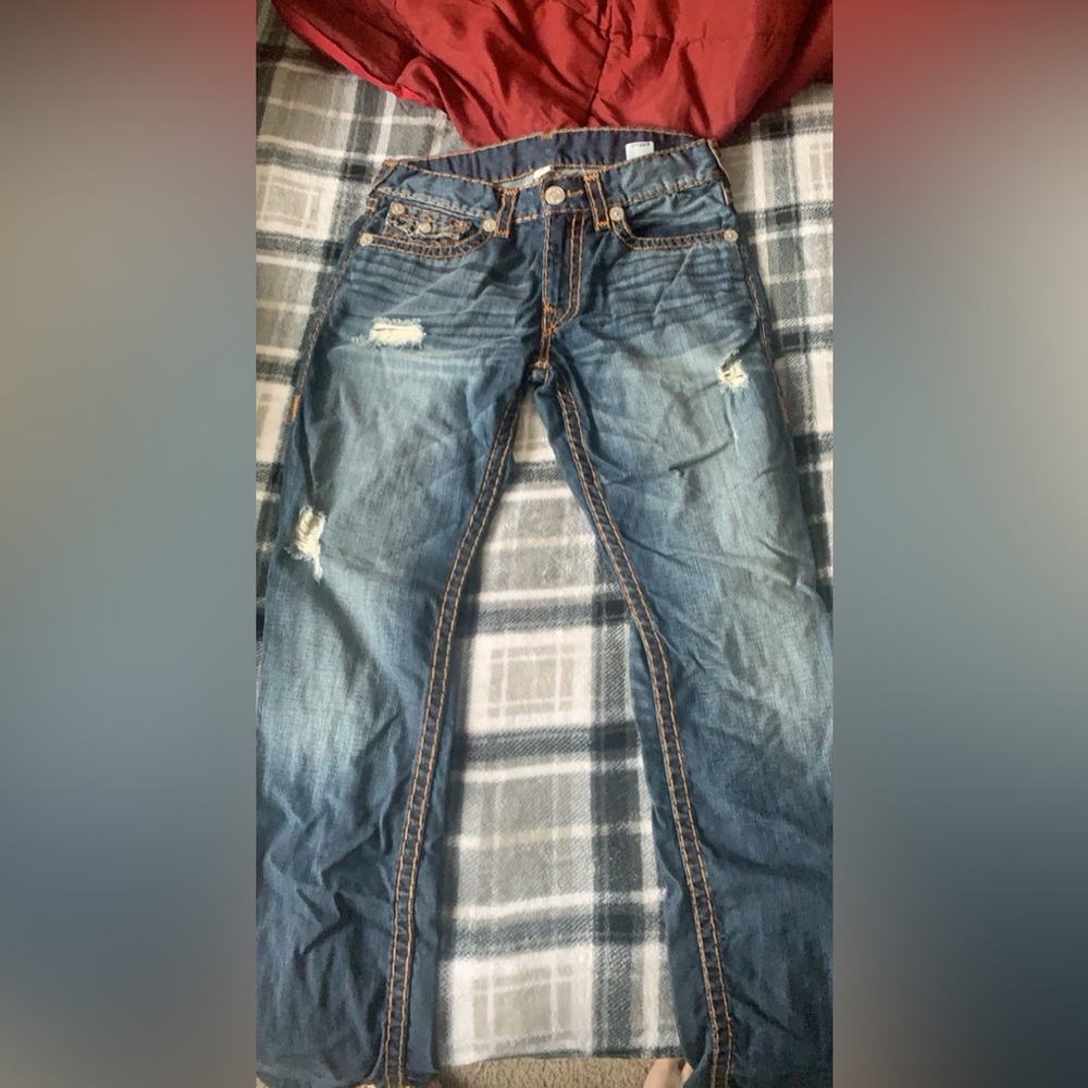 Distressed Blue Jeans for Men